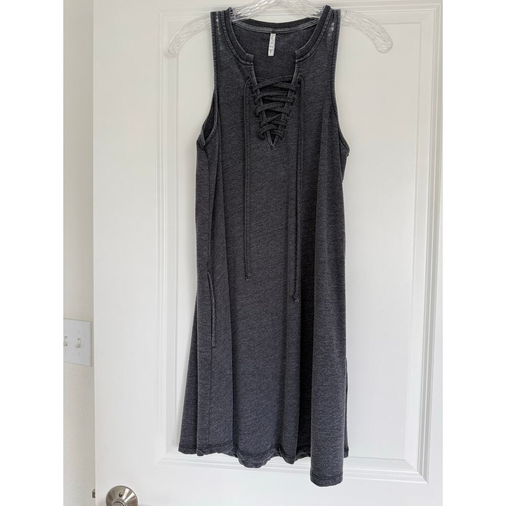 Z supply Lace up V neck Short Dress Sleveless Comfy Size S